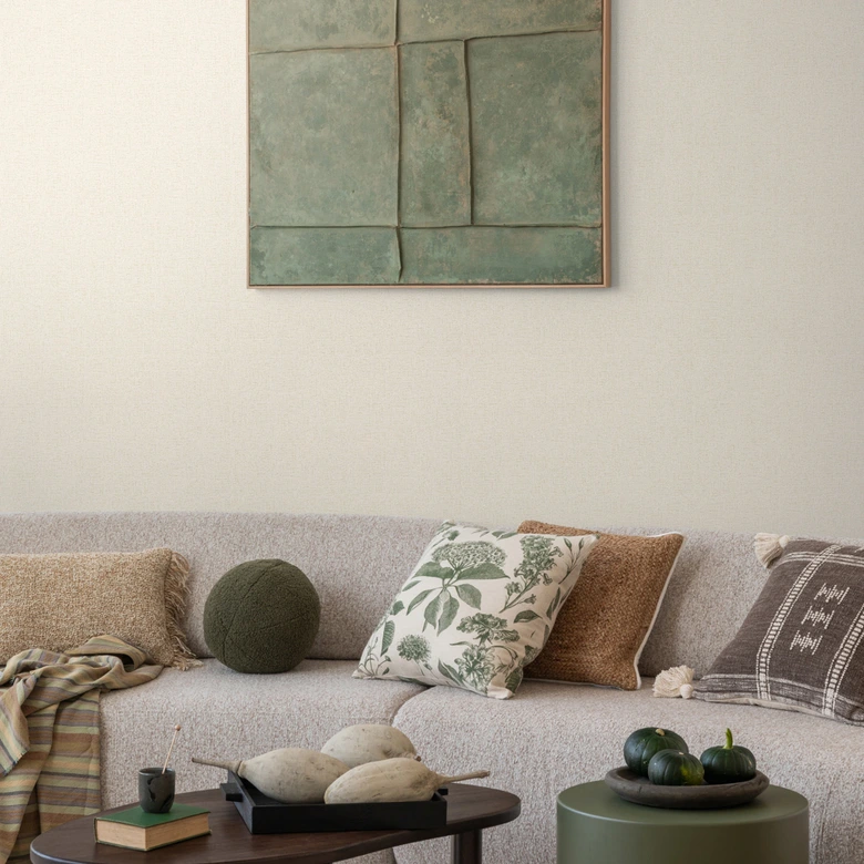 COSMOPOLITAN papier peint crème blanc métallisé - papier peint intissé moderne cuisine 