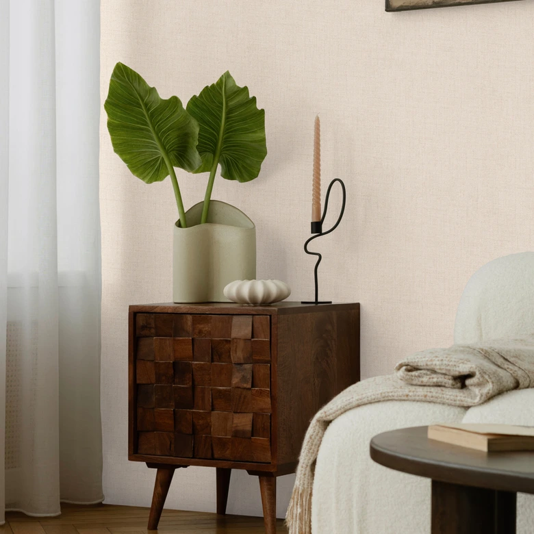 COSMOPOLITAN Unitapete Sand-Beige mit feiner Struktur - Vliestapete für Küchen 