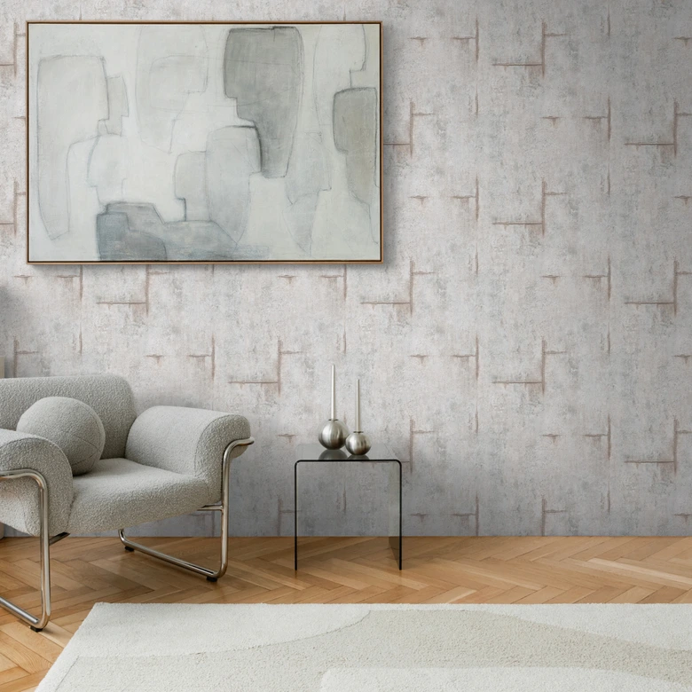 COSMOPOLITAN papier peint gris imitation béton - papier peint intissé style industriel salon 