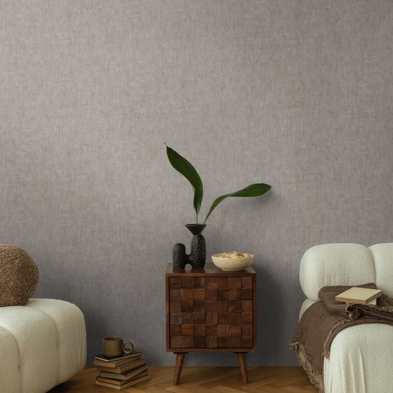 COSMOPOLITAN Tapete Taupe Grau - moderne Uni Vliestapete für Schlafzimmer Flur 