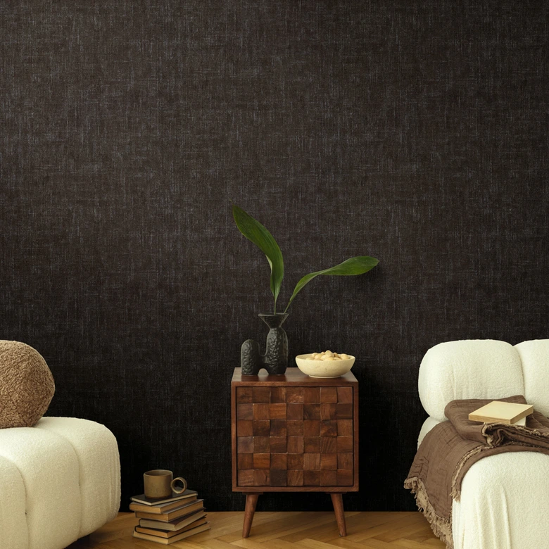 COSMOPOLITAN Icke-vävd tapet svart - snygg tapet för sovrum vardagsrum 