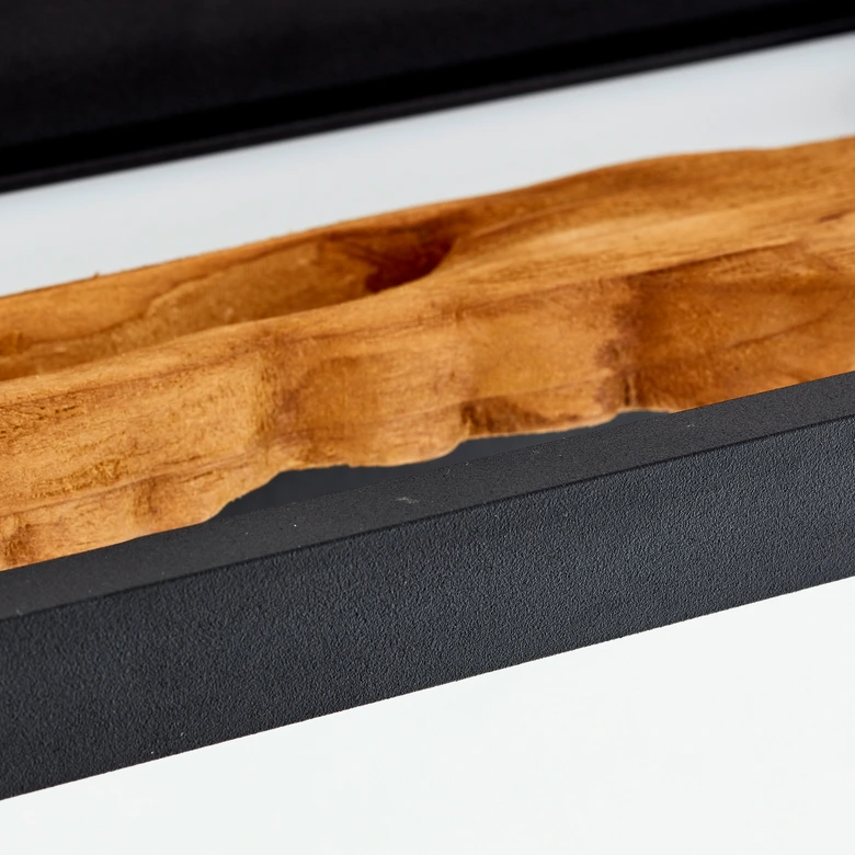 Wandleuchte Elea, braun, 35 x 15,1 cm, Holz Wandlampe 