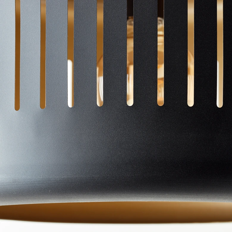 Pendelleuchte Silvio, gold, 120 x 38 cm, Metall Pendellampe, dimmbar 