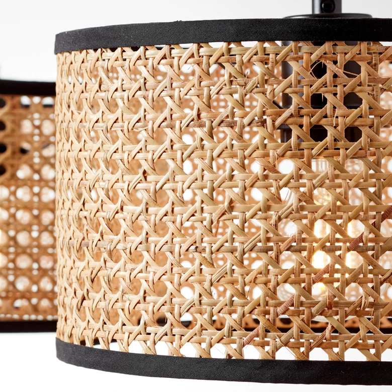 Pendelleuchte Toni, beige, 120 x 110 cm, Rattan Pendelleuchte 