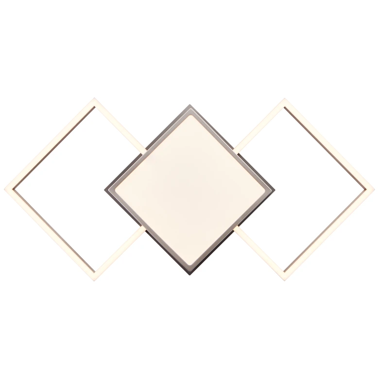 Deckenleuchte Yara, metallic, 7 x 51 cm, Metall Deckenlampe, dimmbar 