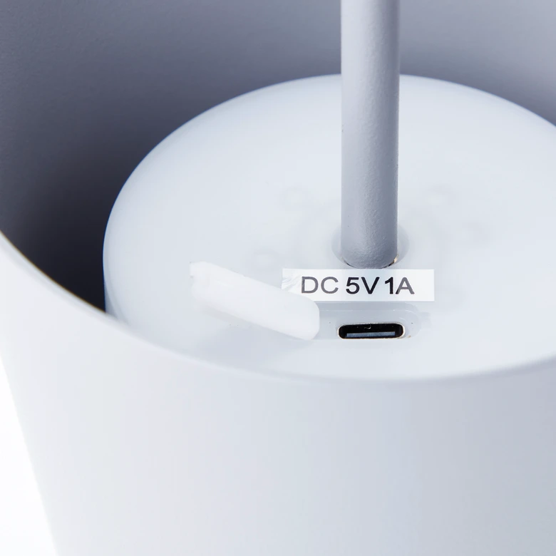 Tischleuchte Cosy, grau, 10 x 37 cm, Metall graue Tischleuchte Outdoor 