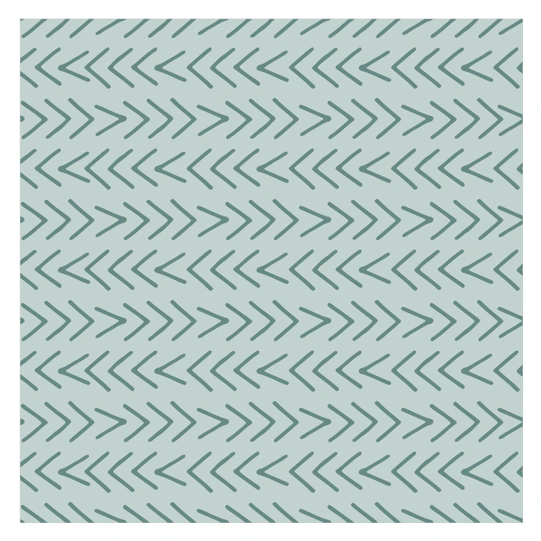 Naklejki na płytki Boho - prosty wzór w jodełkę - niebiesko-zielone - zestaw 12 sztuk 