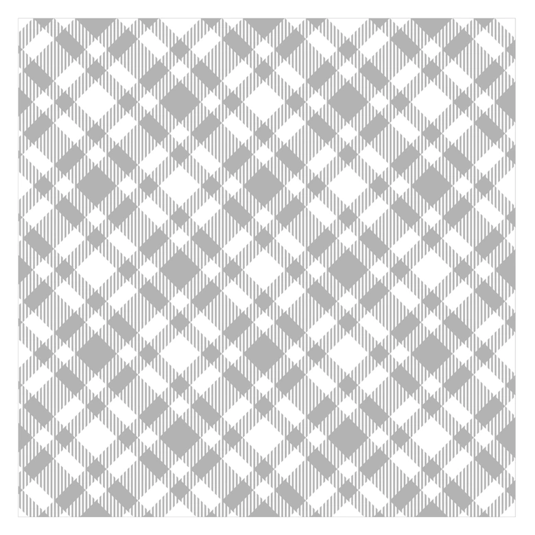 Kakeldekorer med rutmönster i grått och vitt - set om 12 