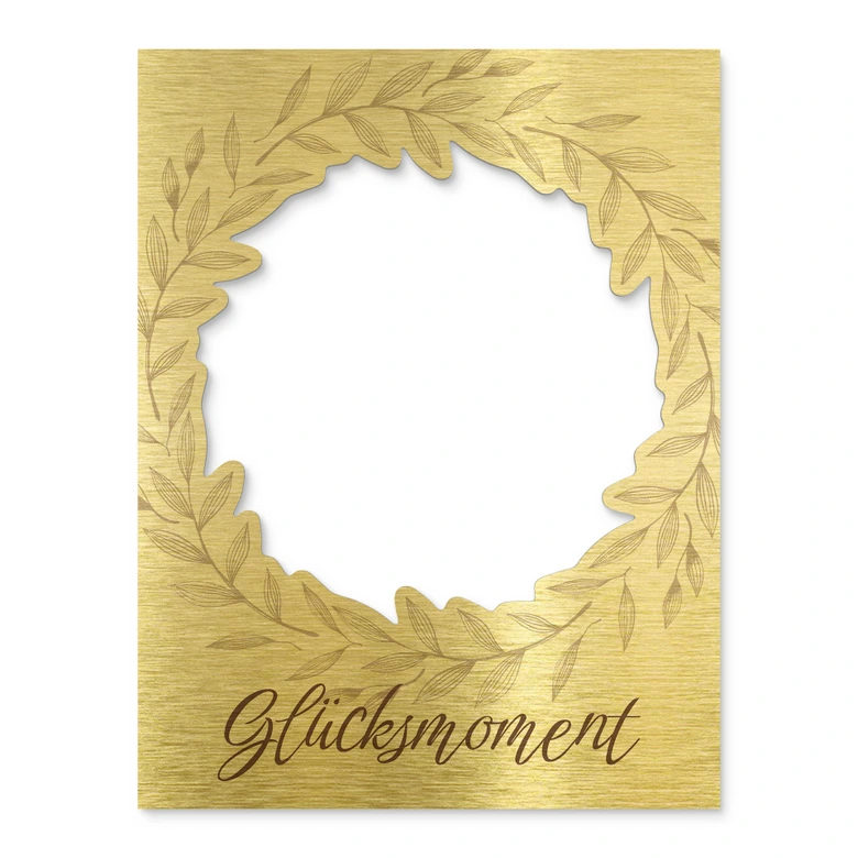 Fotorahmen Hochzeit Blätteroptik - personalisierbar 