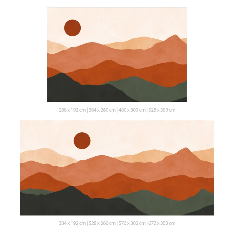 Fototapete Landschaft - Sanfte Hügel in der Abendsonne - Costa 