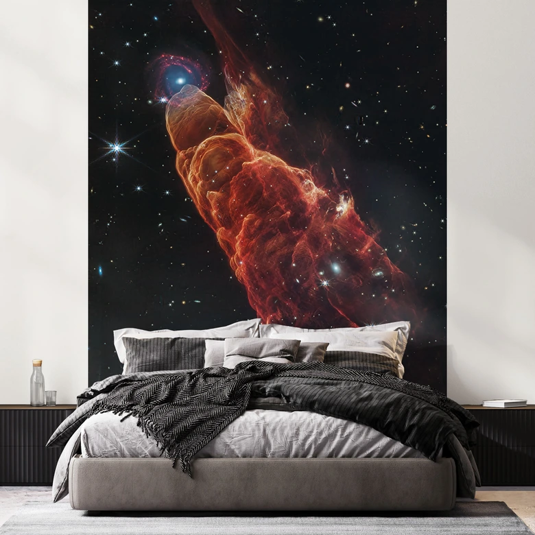 Fototapete James Webb Telescope - Kosmischer Wirbelsturm Herbig Haro 49/50 