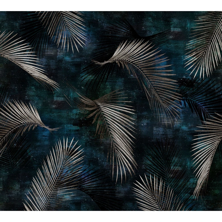 Guido Maria Kretschmer Fototapete Art Edition Glossy Palms silber 