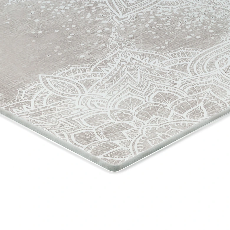 Kogeplade Blid mandala på grå-beige - Bloomery Decor 
