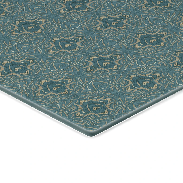 Herdabdeckplatte Vintage Mandala in Türkisgold - Bloomery Decor 