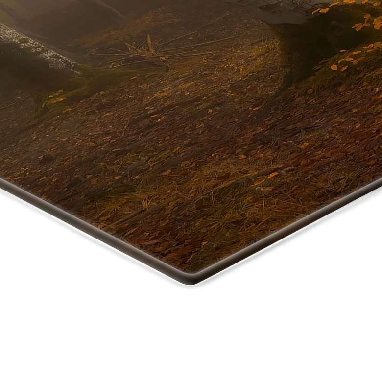 Plaque de recouvrement pour cuisinière Feuilles dorées dans la forêt brumeuse - Maier 