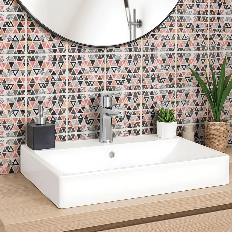 Tegelstickers Fredriksson - Apricot Triangles (set van 12) 