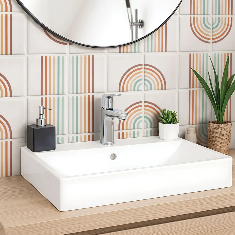 Tegelstickers Boho Rainbow (set van 12) 