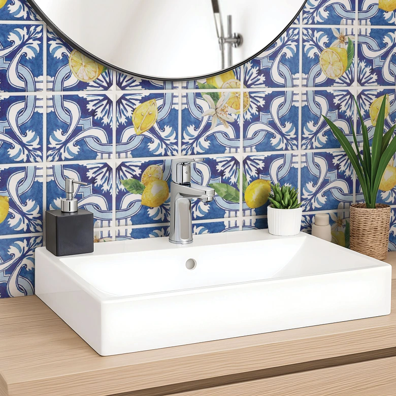 Tegelstickers Sicilian Blue (12 stuks) 