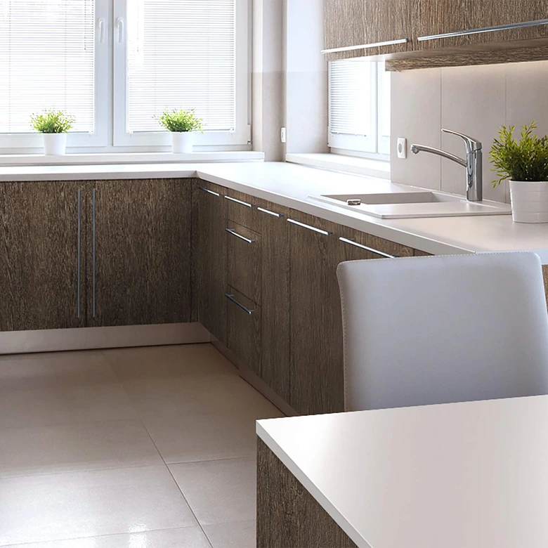 Self-adhesive film wood look dark oak - Furniture foil, kitchen splashback, bathroom foil, Tile sticker 