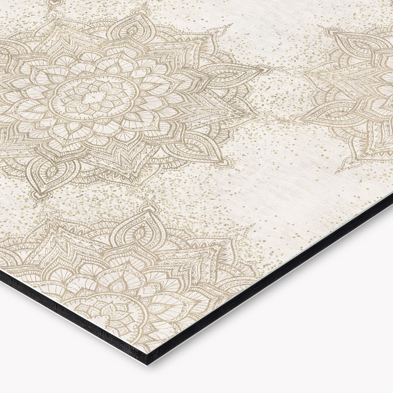 Küchenrückwand Elegantes Mandala in Sandgold - Bloomery Decor 