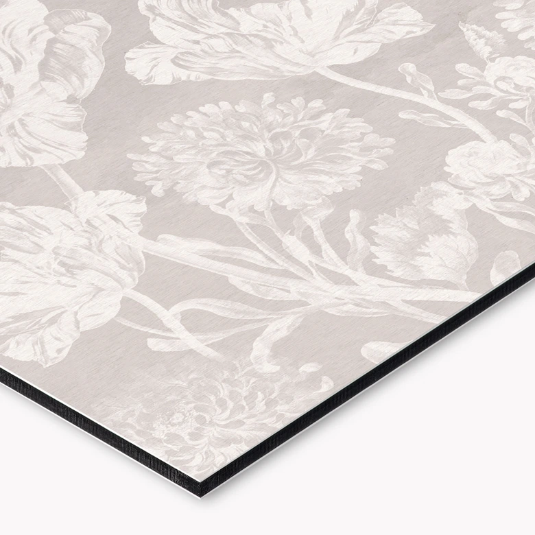 Florale Küchenrückwand Wildblumen in Kreide-Optik Beige - Bloomery Decor 