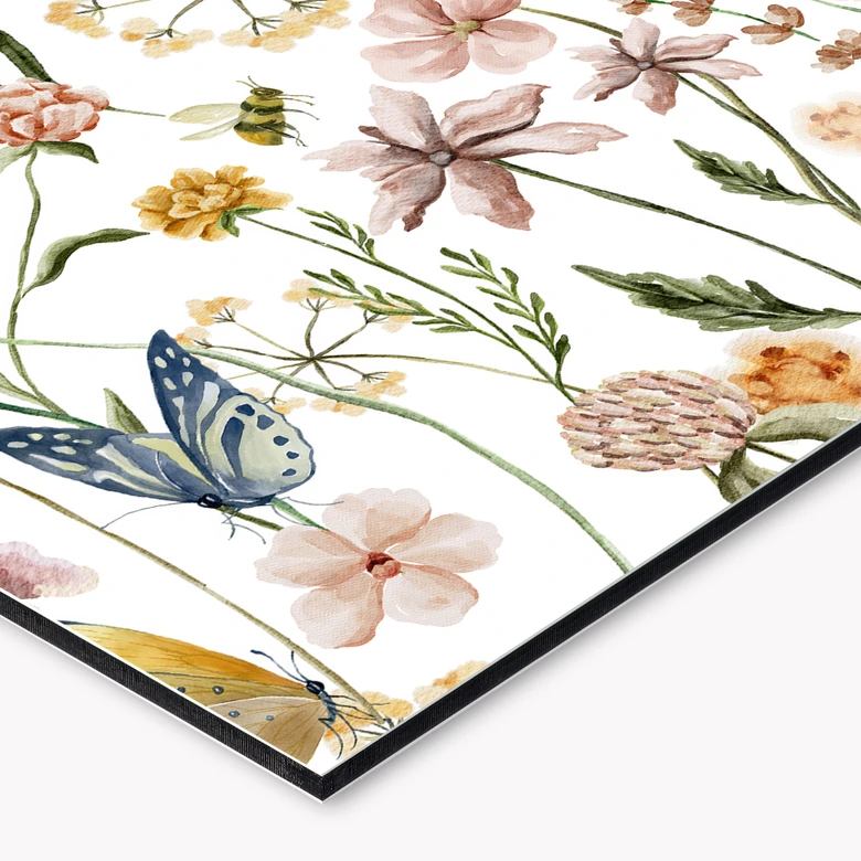 Keukenachterwand Lenteweide met vlinders - UN Designs 