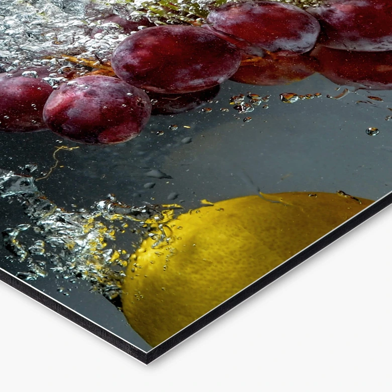 Keukenachterwand - Alu-Dibond Zilver - Verfrissend Fruit 