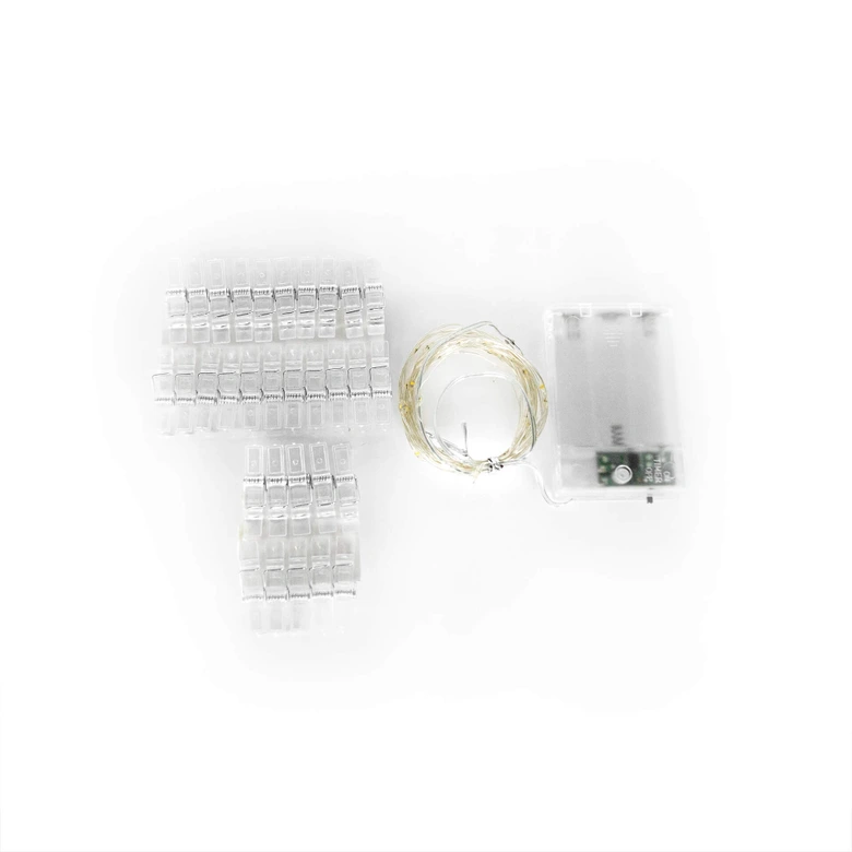 LED Lichterkette für Fotos mit Klammern 