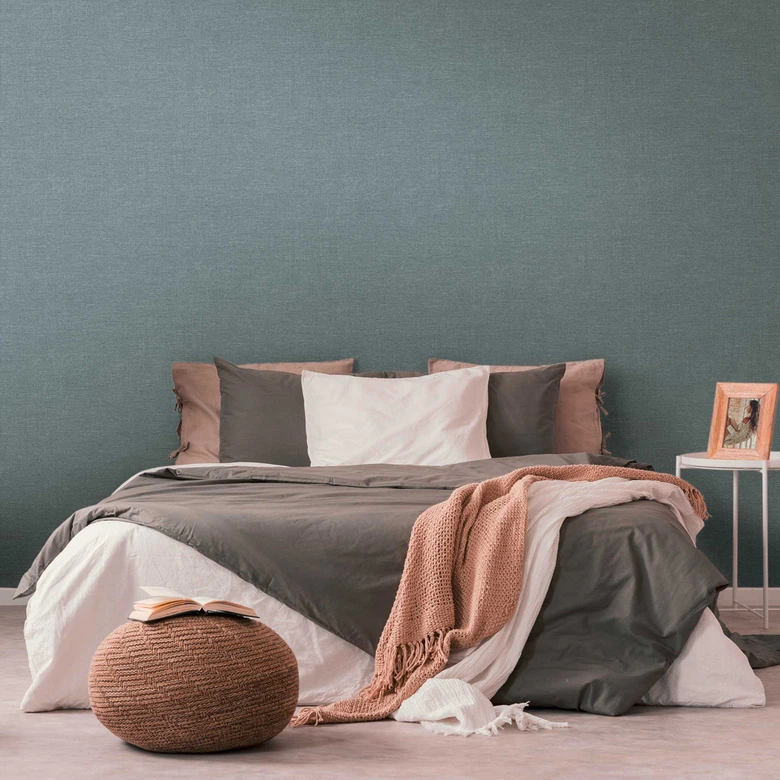 Papier peint texturé anthracite moderne - papier peint intissé à texture fine pour un intérieur moderne 