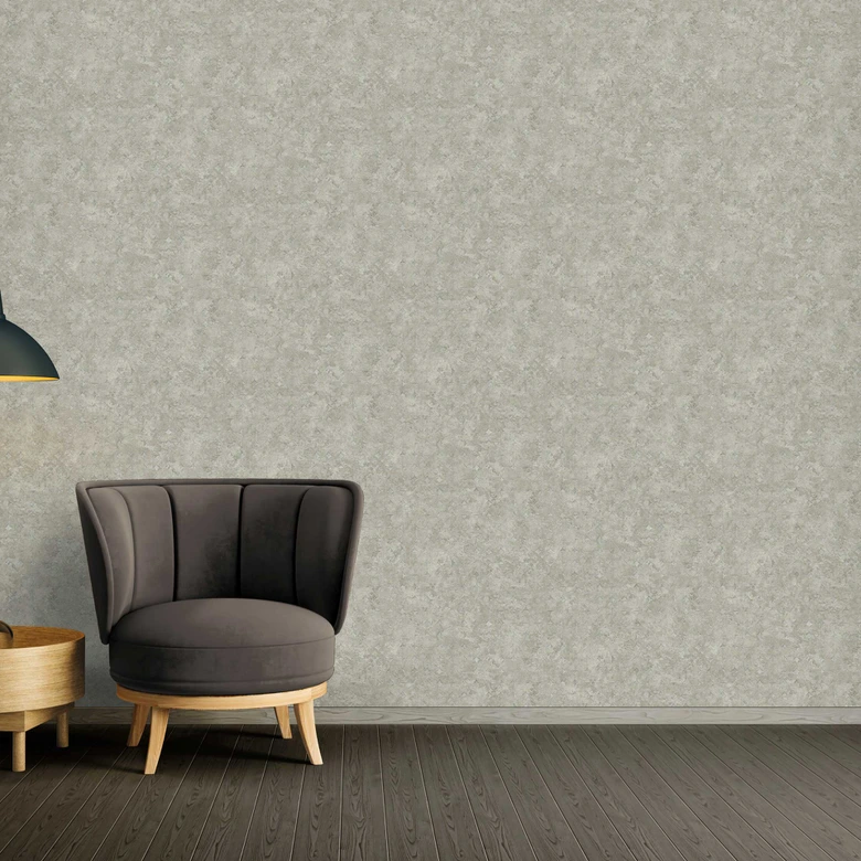 Designer Vliestapete in Betonoptik mit dezenter Diamantenstruktur in Hellem Grau 