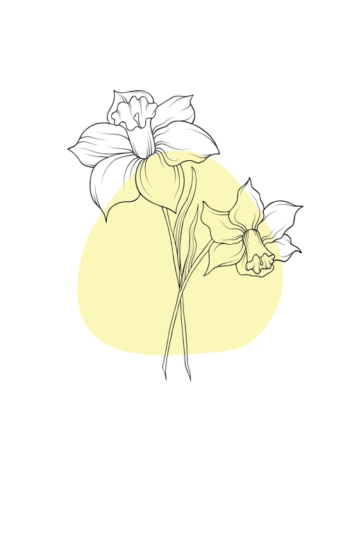 Personalisierbares Leinwandbild Monatsblume März 