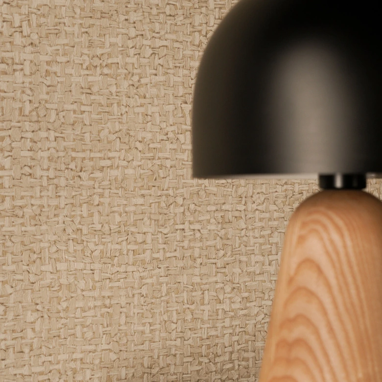 Icke-vävd tapet Jan Studio Sense & Surface Weave Beige Metallic - Stud!o Weave Rattan cream 