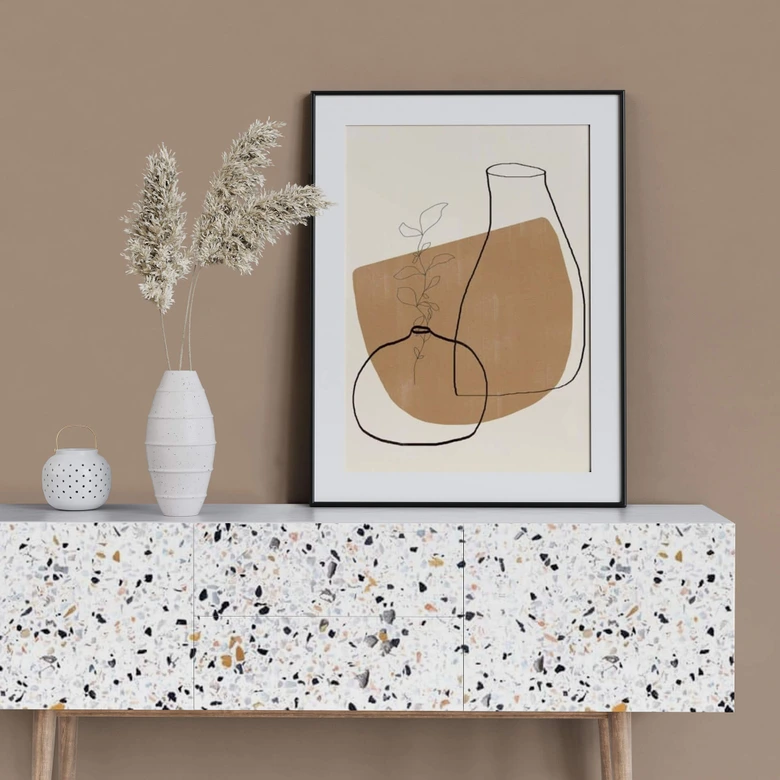 Möbelfolie, Dekofolie - abwischbar - Terrazzo 