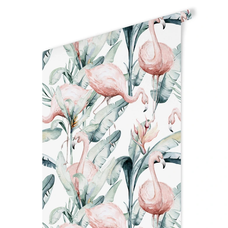 Patterned Wallpaper Kvilis - Tropical Flamingo 
