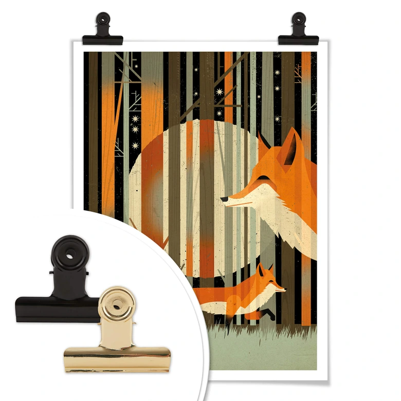 Poster Braun - Midnight Foxes 