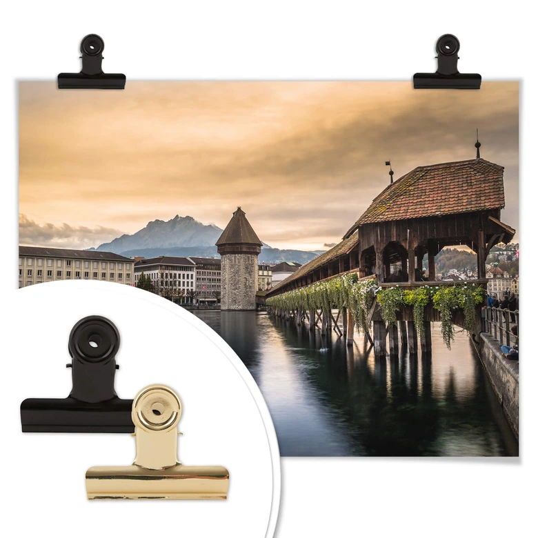 Poster Huber - Old Town Lucerne 