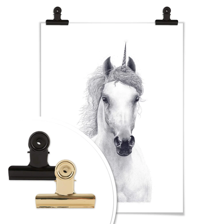 Póster Korenkova - Unicornio blanco 