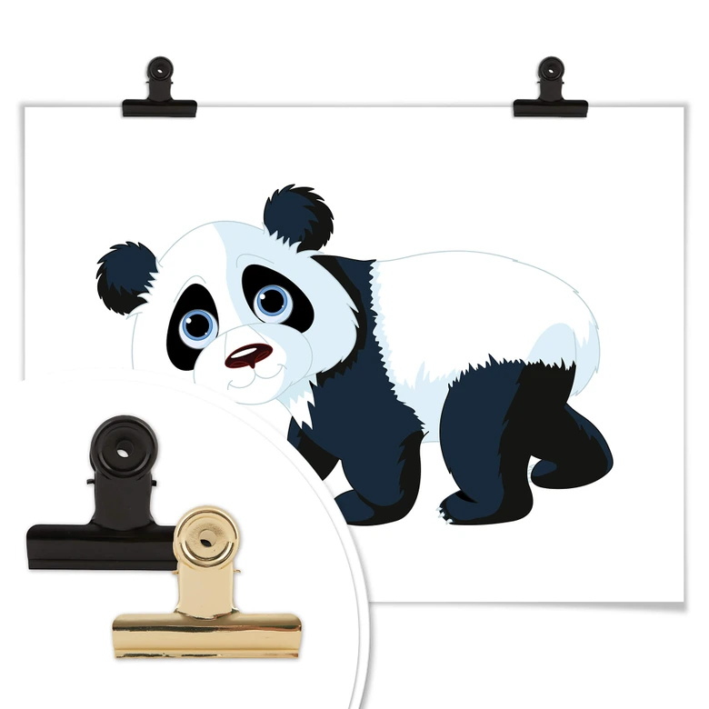 Poster Laufender Panda 