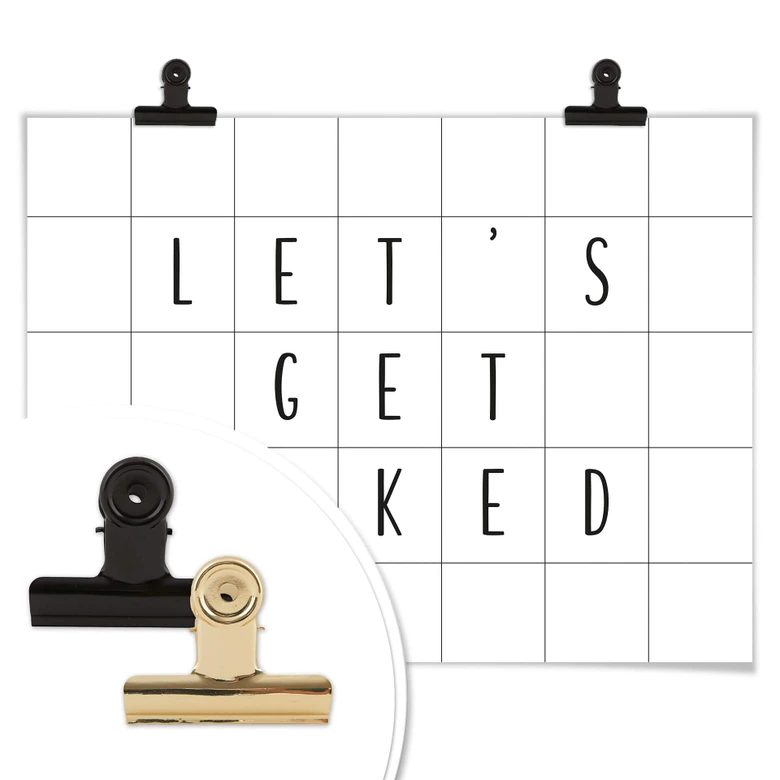 Poster mit Raster - Let's get naked 