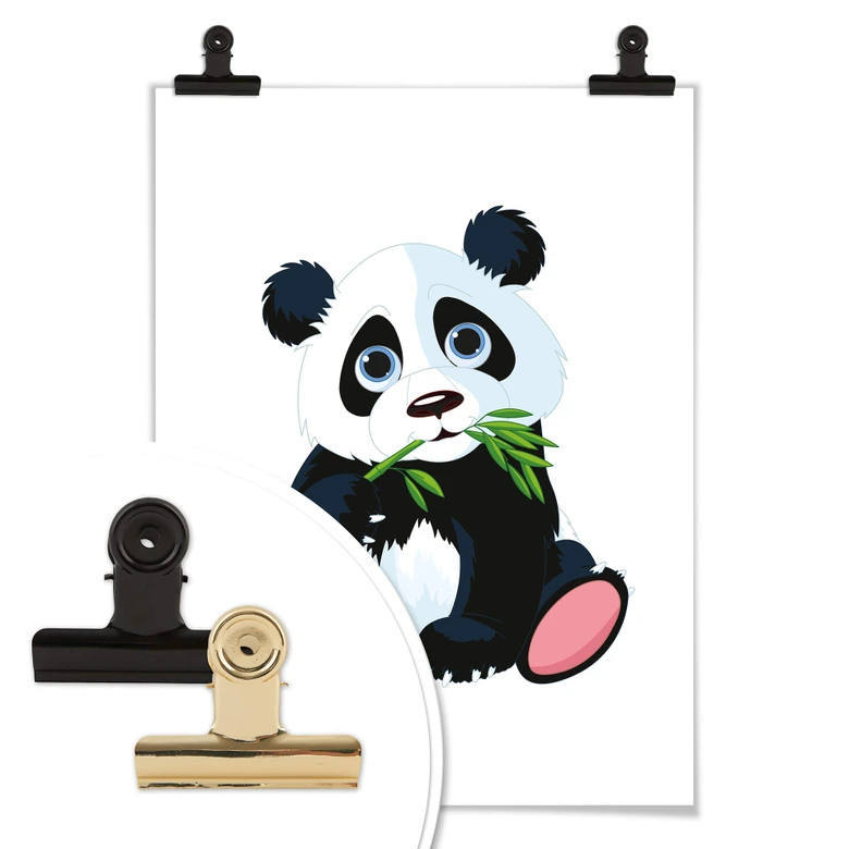 Poster Naschender Panda 