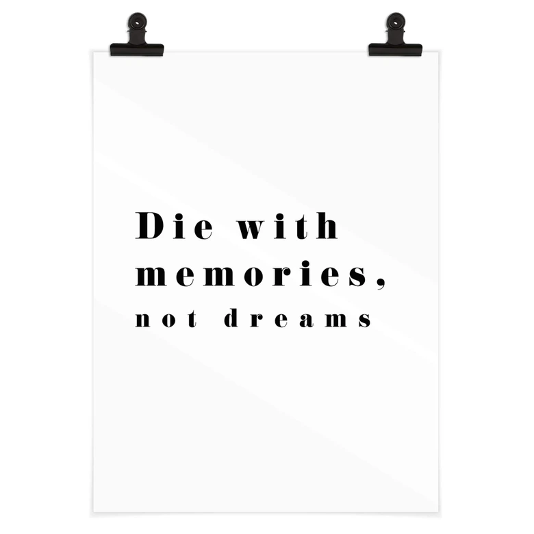 Poster 1X Studio - Die with memories 