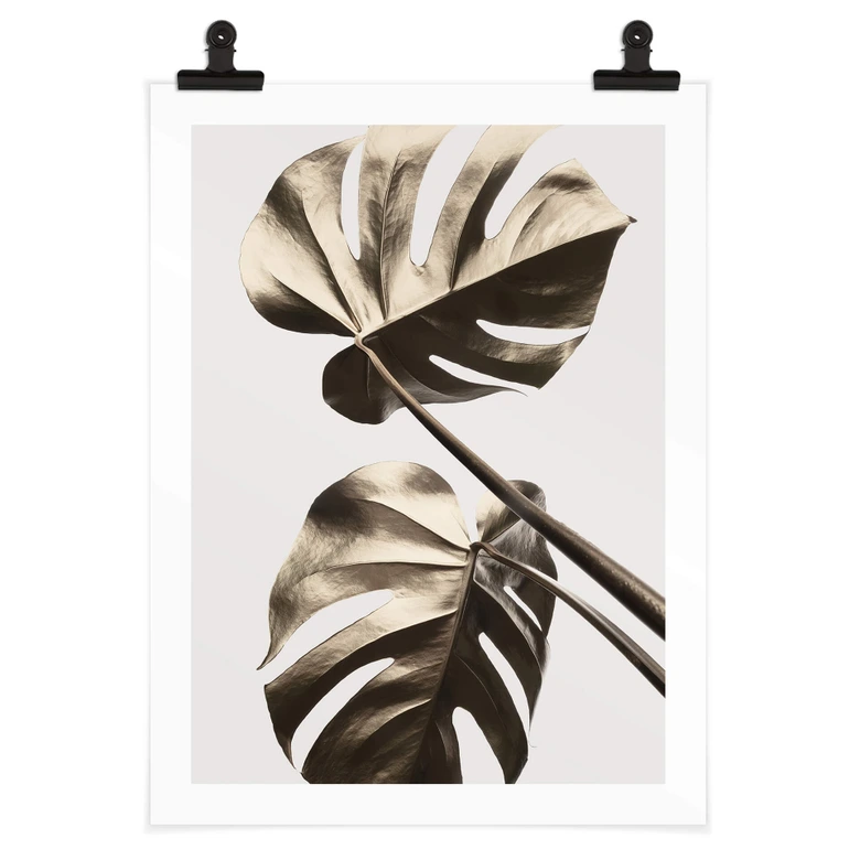 Poster 1X Studio - Goldene Monstera 