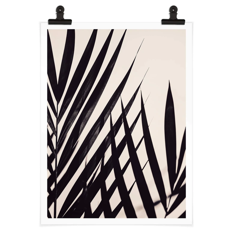 Poster 1X Studio - Zwart Palmblad 