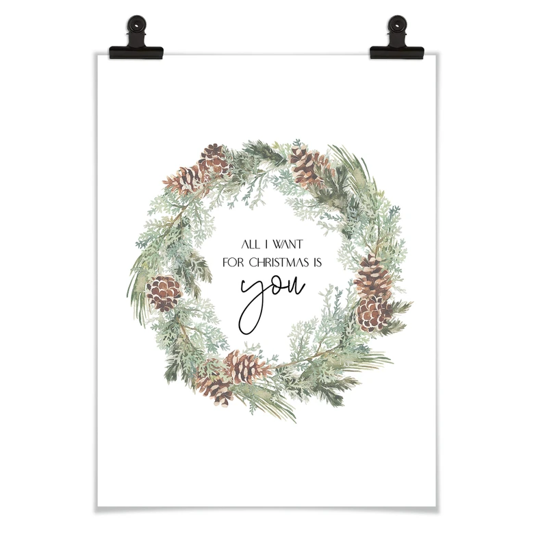 Poster All I want for Christmas is you 