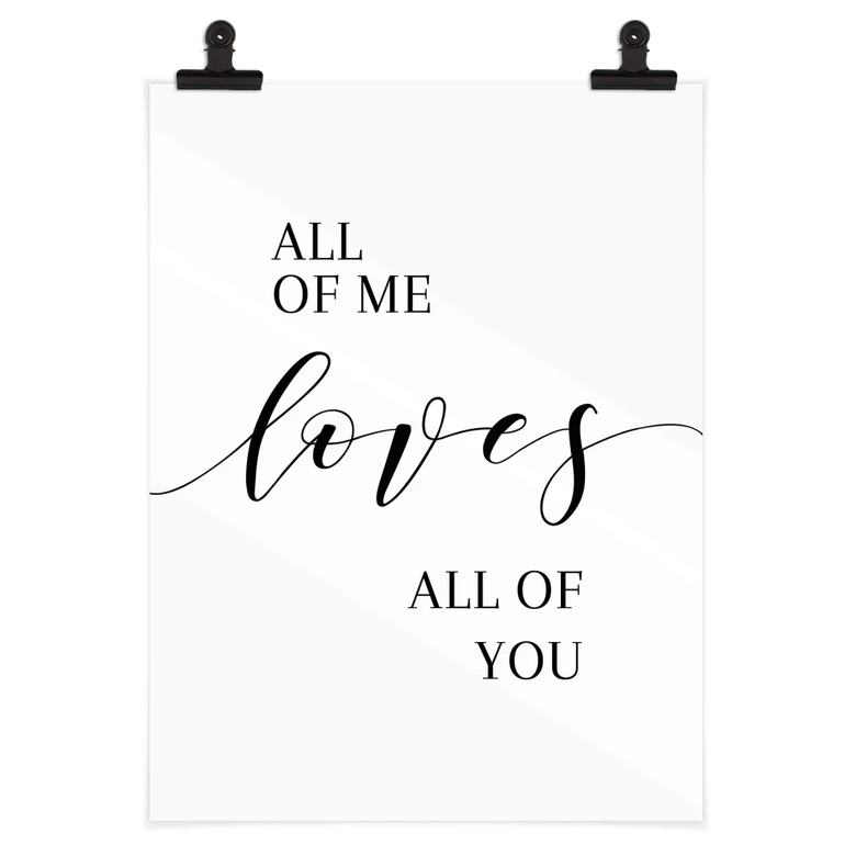 Poster All of me loves all of you 