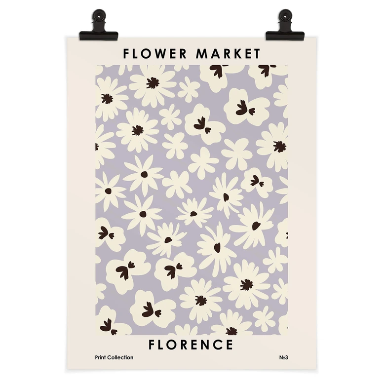 Plakat NKTN - Targ kwiatowy we Florencji 