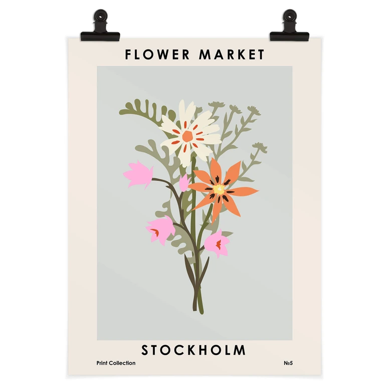 Plakat NKTN - Giełda kwiatowa - Sztokholm 