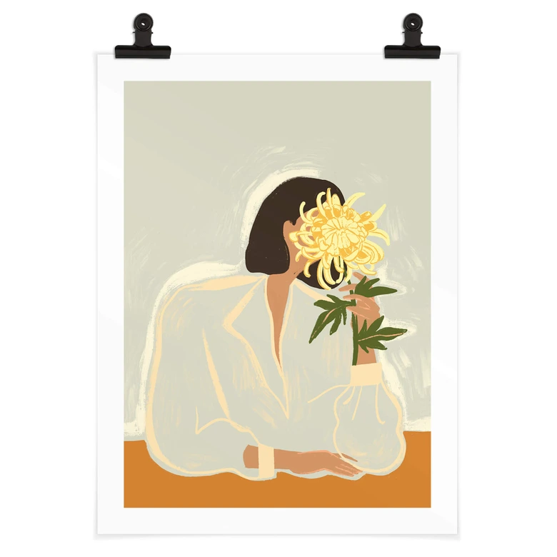 Póster Arty Guava - Crisantemo en la mano 