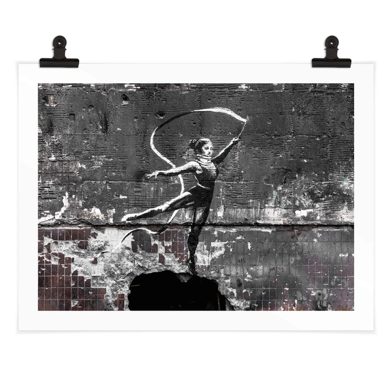 Poster Banksy Danseuse acrobatique (art d'ukraine) 