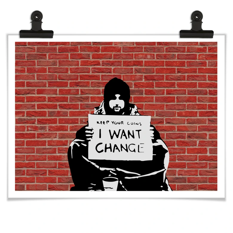 Poster Banksy - Keep Coins 
